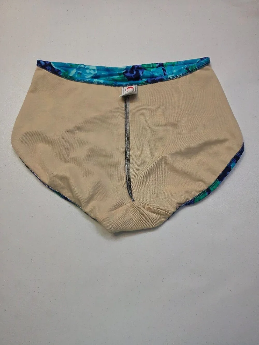 Vintage Blue Floral Underwire High-Waist Bikini Swimsuit